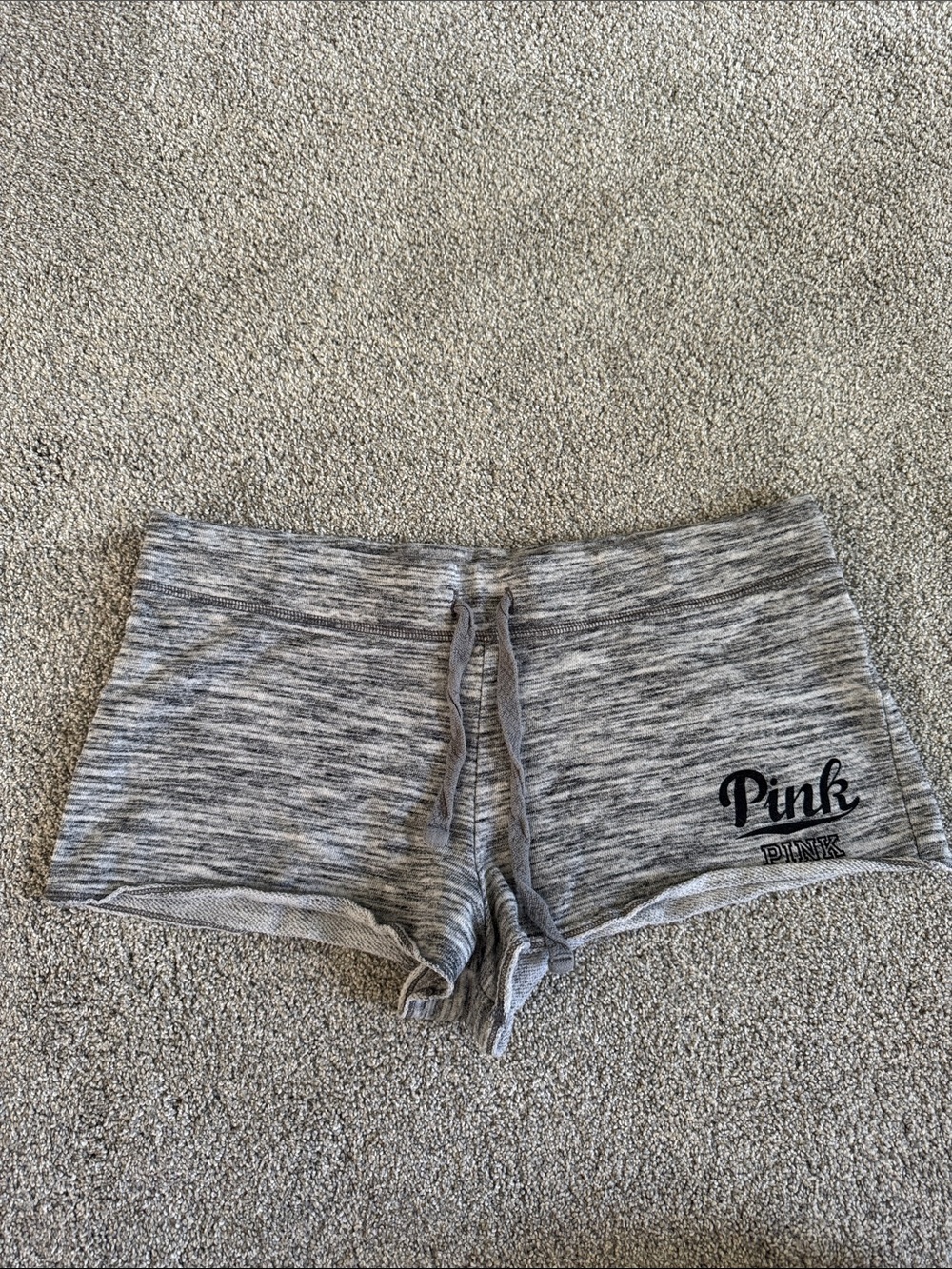 Pink Victoria’s Secret Varsity Lounge Shorts Marled Gray Size M